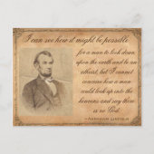 Abraham Lincoln citaat over God Briefkaart (Voorkant)