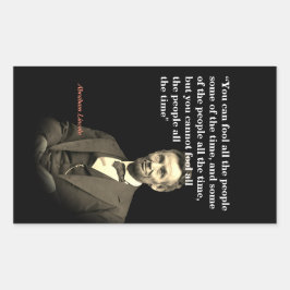 Abraham Lincoln citaat over het bedriegen van mens Rechthoekige Sticker
