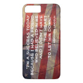Abraham Lincoln citaat over vlag Achtergrond Case-Mate iPhone Case (Achterkant)