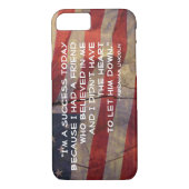 Abraham Lincoln citaat over vlag Achtergrond Case-Mate iPhone Case (Achterkant)