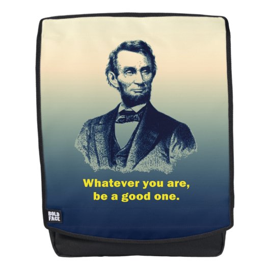 Abraham Lincoln citaat Rugtassen (Voorkant)