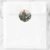 Abraham Lincoln citeert de Gettysburg-toespraak Vi Ronde Sticker (Tas)
