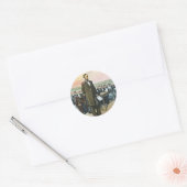 Abraham Lincoln citeert de Gettysburg-toespraak Vi Ronde Sticker (Envelop)