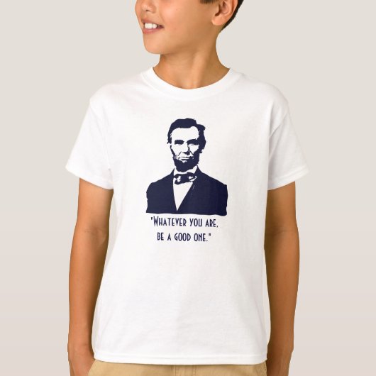 Abraham Lincoln citeert Kinder striped T shirt (Voorkant)