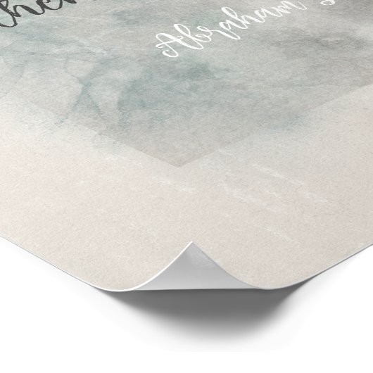 Abraham Lincoln citeert stevige grijze blik Poster (Hoek)