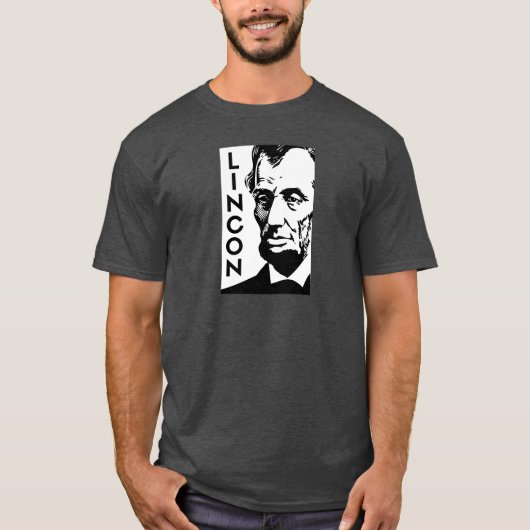 Abraham Lincoln - Creatief politiek ontwerp T-shirt (Voorkant)