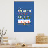 Abraham Lincoln de beste manier om de toekomst te  Poster (Keuken)