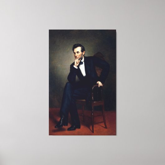 ABRAHAM LINCOLN door George Peter Alexander Healy Canvas Afdruk (Voorkant)
