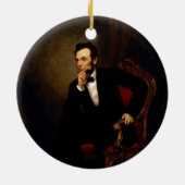 Abraham Lincoln door George Peter Alexander Healy Keramisch Ornament (Achterkant)