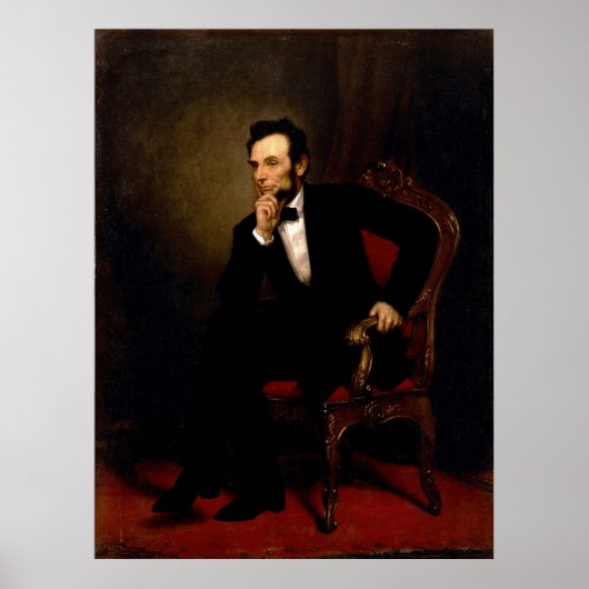 Abraham Lincoln door George Peter Alexander Healy Poster (Voorkant)