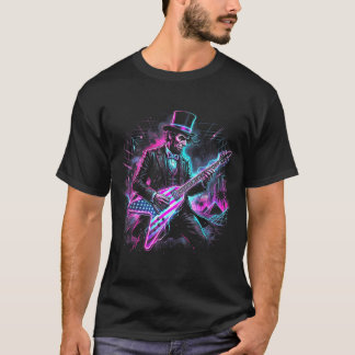Abraham Lincoln elektrische gitaar spelend Abe gra T-shirt