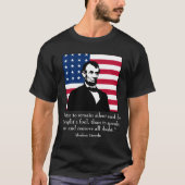 Abraham Lincoln en citaat T-shirt (Voorkant)