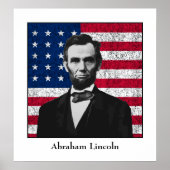 Abraham Lincoln en de Amerikaanse vlag Poster (Voorkant)