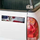 Abraham Lincoln en de vlag Bumpersticker (Op Truck)