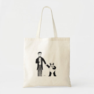 Abraham Lincoln en een Panda die IJscream leuk vin Tote Bag