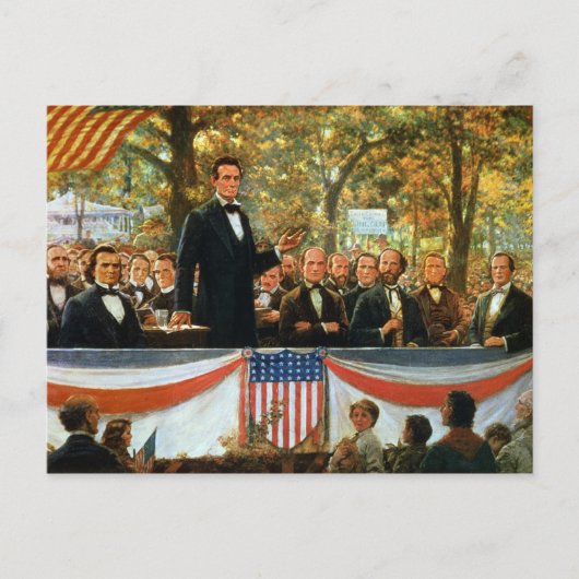 Abraham Lincoln en Stephen A. Douglas Briefkaart (Voorkant)
