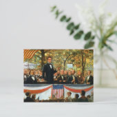 Abraham Lincoln en Stephen A. Douglas Briefkaart (Staand voorkant)
