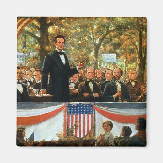 Abraham Lincoln en Stephen A. Douglas Magneet (Voorkant)