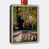 Abraham Lincoln en Stephen A. Douglas Metalen Ornament (Rechts)