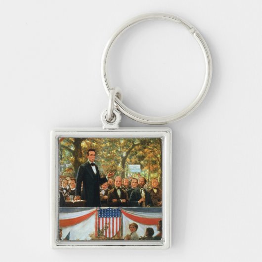 Abraham Lincoln en Stephen A. Douglas Sleutelhanger (Voorkant)