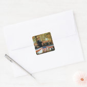 Abraham Lincoln en Stephen A. Douglas Vierkante Sticker (Envelop)