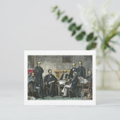 Abraham Lincoln en zijn kabinet Briefkaart (Staand voorkant)