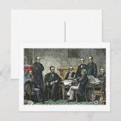 Abraham Lincoln en zijn kabinet Briefkaart (Voorkant / Achterkant)