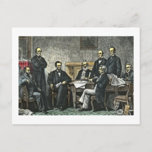 Abraham Lincoln en zijn kabinet Briefkaart