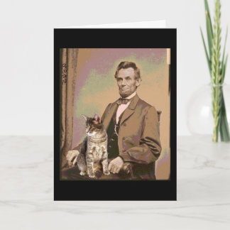 Abraham Lincoln en zijn Kat Dixie Kaart