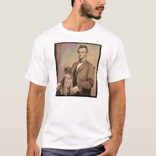 Abraham Lincoln en zijn kat "Dixie" T-shirt
