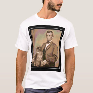 Abraham Lincoln en zijn kat "Dixie" T-shirt