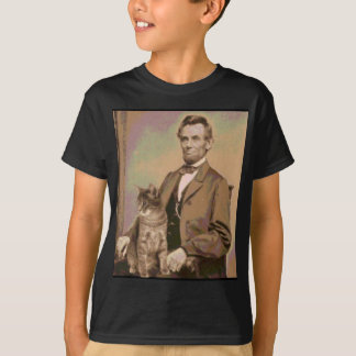 Abraham Lincoln en zijn kat "Dixie" T-shirt