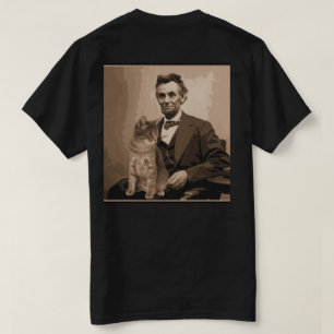 Abraham Lincoln en zijn kat "Dixie". T-shirt