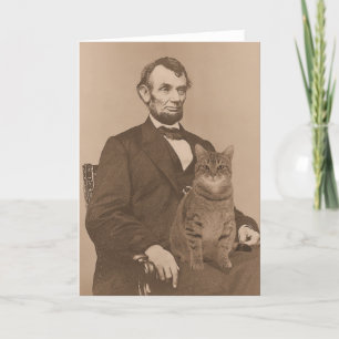 Abraham Lincoln en zijn kat "Gloria" 2 Kaart