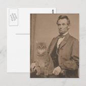 Abraham Lincoln en zijn kat "Gloria" Briefkaart (Voorkant / Achterkant)