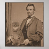 Abraham Lincoln en zijn kat Gloria Poster (Voorkant)