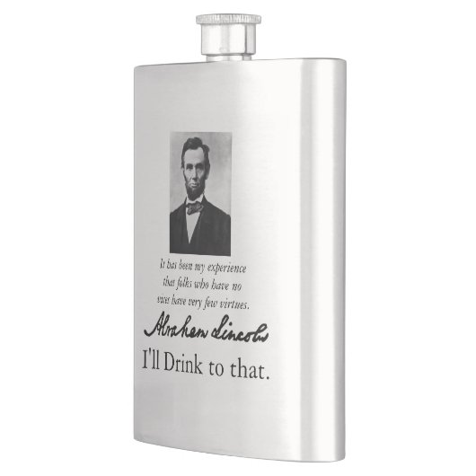 Abraham Lincoln Flask of Vice Heupfles (Links)