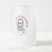 Abraham Lincoln - Four Score en Seven Beers Ago Matglas Bierpul (Voorkant links)