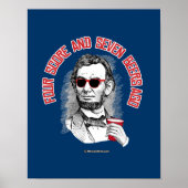Abraham Lincoln - Four Score en Seven Beers Ago Poster (Voorkant)