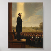 Abraham Lincoln geeft het Gettysburg-adres Poster (Voorkant)