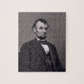 Abraham Lincoln, gegraveerd op een foto van Wil Legpuzzel (Verticaal)