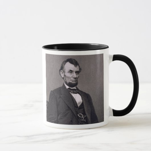 Abraham Lincoln, gegraveerd op een foto van Wil Mok (Rechts)