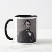 Abraham Lincoln, gegraveerd op een foto van Wil Mok (Links)