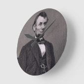 Abraham Lincoln, gegraveerd op een foto van Wil Ronde Klok (Hoek)