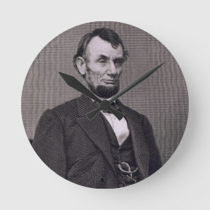 Abraham Lincoln, gegraveerd op een foto van Wil Ronde Klok