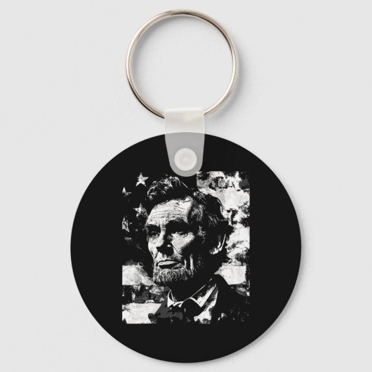 Abraham Lincoln Geschiedenis Leraar President 4e v Sleutelhanger (Voorkant)