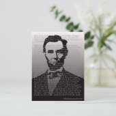 Abraham Lincoln Gettysburg Adres Briefkaart (Staand voorkant)