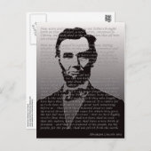 Abraham Lincoln Gettysburg Adres Briefkaart (Voorkant / Achterkant)