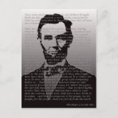 Abraham Lincoln Gettysburg Adres Briefkaart (Voorkant)