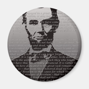 Abraham Lincoln Gettysburg Adres Magneet